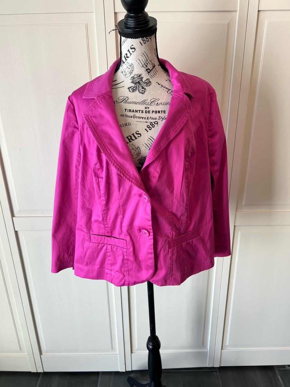 Plus Size Layne Bryant Pink Double Button Blazer